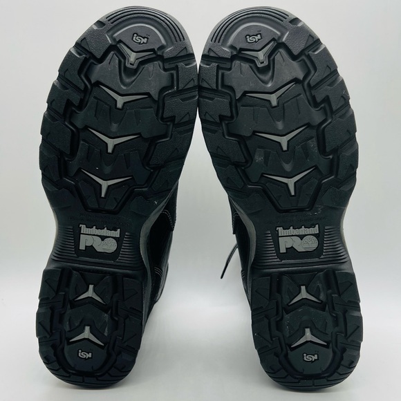 TIMBERLAND PRO 447 STEEL TOE BLACK WORK-BOOTS DOWNDRAFT 6” WATERPROOF NWOT main image 9